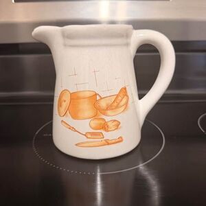 Vintage White Ceramic Pitcher